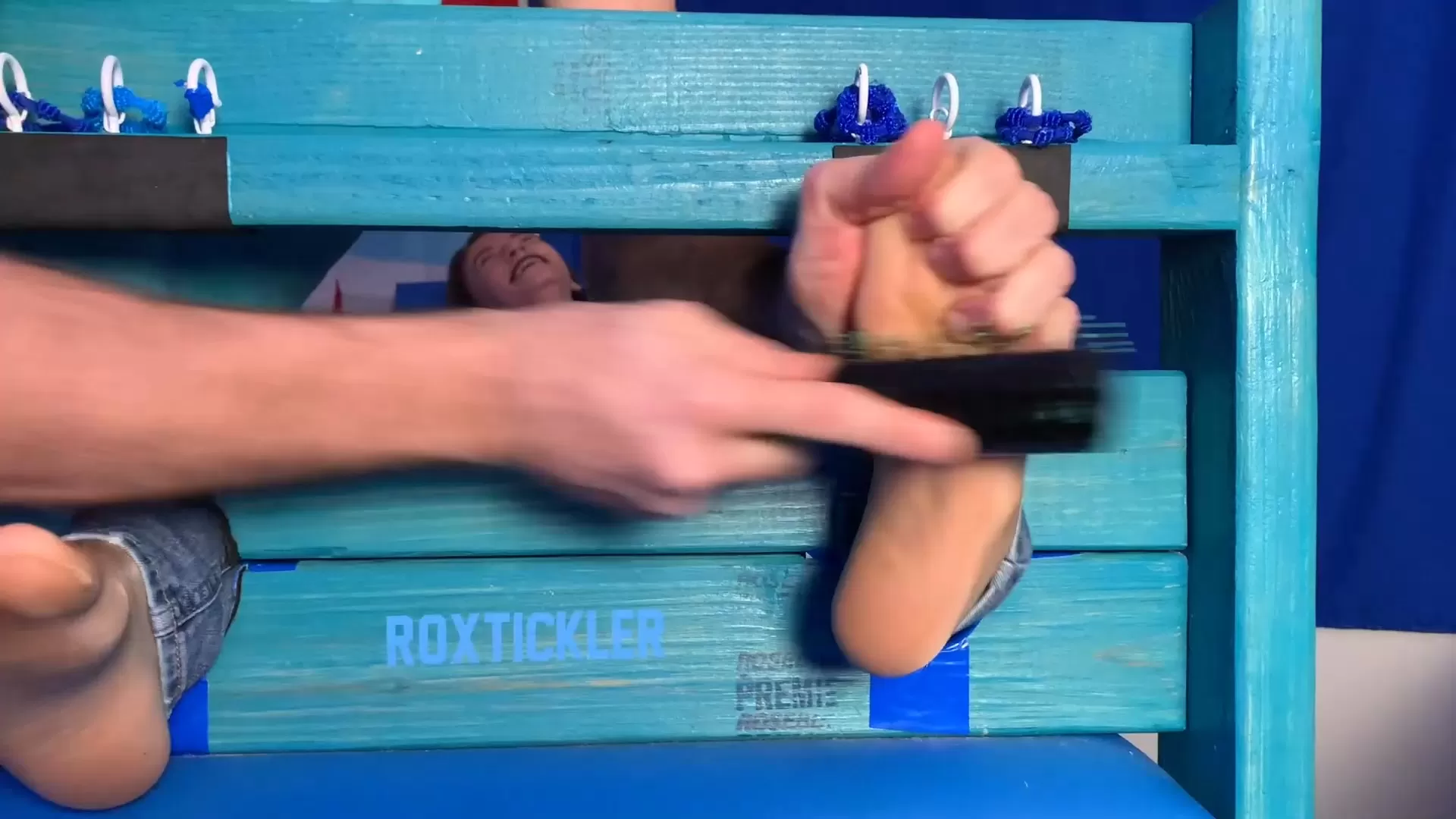 TheDevilsFootstool – Ambitious Beauty Model Sarah Tickled in Stocks.mp4_snapsho.webp