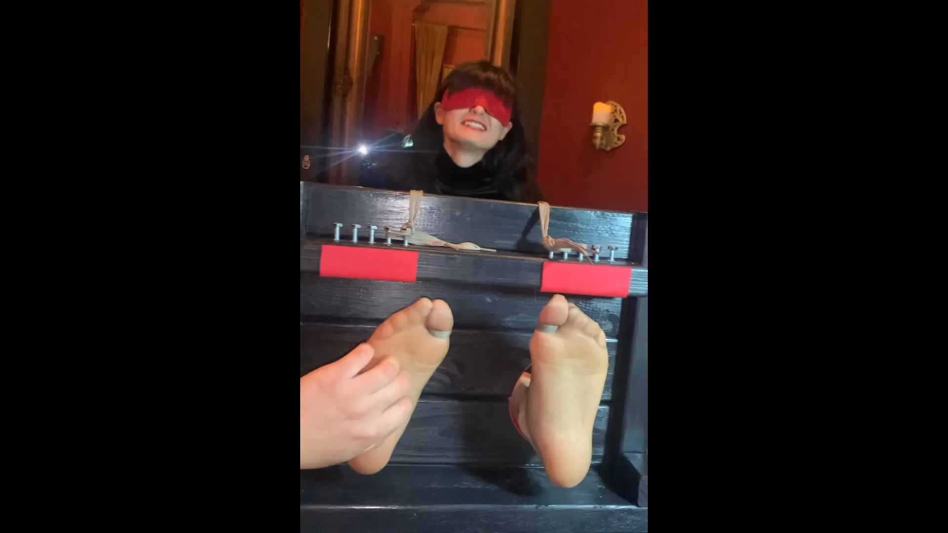 TheDevilsFootstool – LilMizzUnique’s Nylon Feet Tickled in Stocks.mp4_snapshot.webp