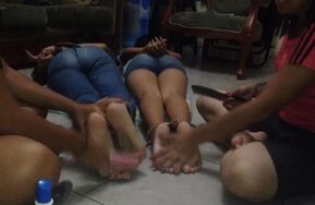 HomeMadeCosquillas   Tickling battle 2 vs 2 Revenge